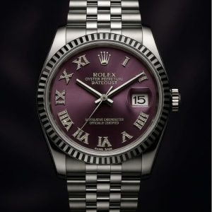 Rolex Datejust 40mm Aubergine Roman Diamond