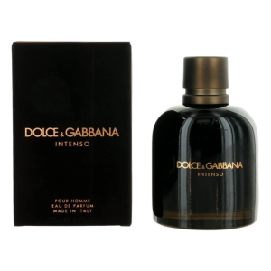 Dolce & Gabbana Intenso Eau De Perfum In Black Glass Bottle With Gold Accents