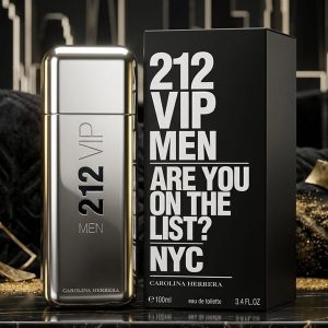 Carolina Herrera 212 VIP Men Perfume In Metallic Silver Bottle