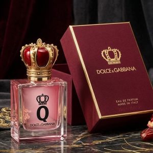Dolce & Gabbana Q Eau de Perfume In a Pink Bottle With a Gold Crown Cap