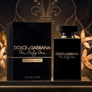 Dolce & Gabbana The Only One Black Perfume Bottle With Gold Lettering And Accents