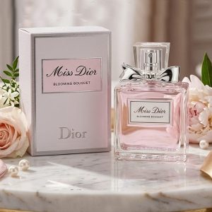 Dior Miss Dior Blooming Bouquet Perfume In Soft Pink With A Silver Bow Cap