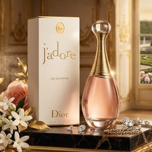 Dior J’adore Eau de Perfume In a Soft Blush Pink Bottle With Gold Detailing