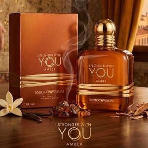 Emporio Armani Stronger With You Amber Perfume In Amber Orange Glass