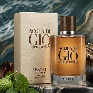 Giorgio Armani Acqua di Giò Absolu Perfume In An Amber Bottle With A Silver Base