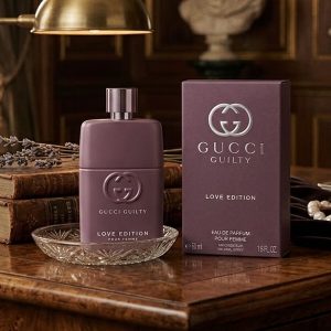 Gucci Guilty Love Edition Pour Femme Perfume In a Dusty Rose Bottle