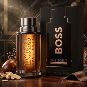 Hugo Boss The Scent Men’s Perfume With Deep Amber Liquid