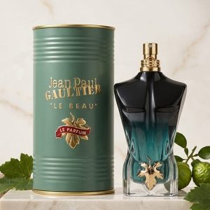 Jean Paul Gaultier Green Le Beau Le Perfume Bottle With Gold Tone Cap