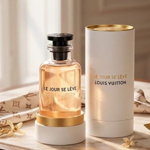 Louis Vuitton Le Jour Se Lève Perfume Bottle In Amber With A Black Cap