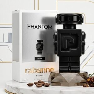 Rabanne Phantom Perfume in a Black Robot Shaped Bottle