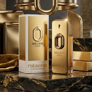 Rabanne Million Gold Eau de Perfume With a Metallic Gold Bottle And Amber Fragrance