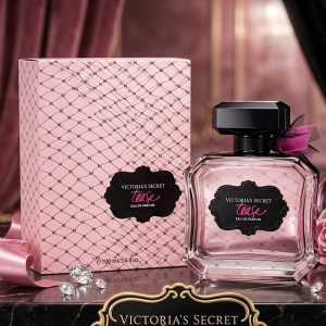 Victoria’s Secret Tease Pastel Pink Perfume Bottle With Decorative Black Label