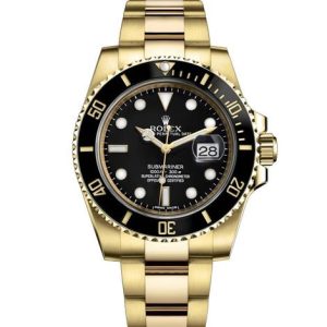 Rolex Submariner Yellow Gold Black Dial 8987