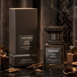 Tom Ford Oud Wood Eau De Perfum In Dark Brown Glass Bottle