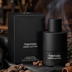 Tom Ford Black Round Perfume Bottle With Smooth Matte Finish