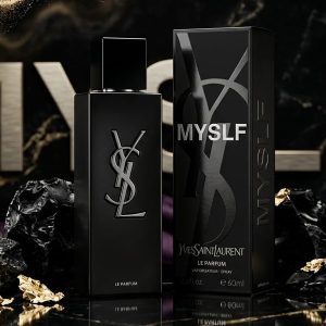 Yves Saint Laurent MYSLF Le Perfume Featuring a Matte Black Bottle With An Embossed Logo
