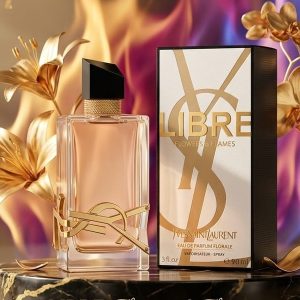Yves Saint Laurent Libre Eau de Perfume Florale In a Blush Pink Bottle With Gold Accents