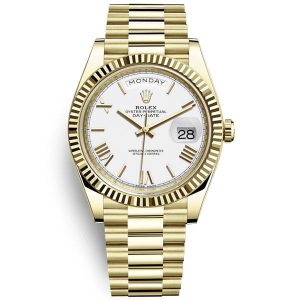 Rolex Oyster Perpetual Day-Date Gold With White Dial