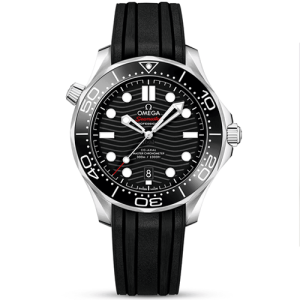 Omega Seamaster Black Dial Strap Watch