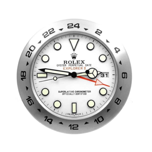 Rolex Submarine Wall Clock Silver And white