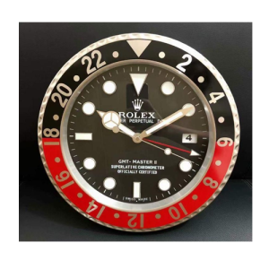 Rolex Submarine Wall Clock Black and Red