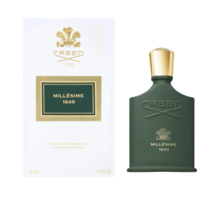 Creed Millésime 1849 Fragrance In A Dark Green Bottle With A Gold Cap