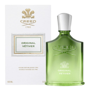 Creed Original Vetiver Fragrance In A Light Green Bottle With A Silver Cap